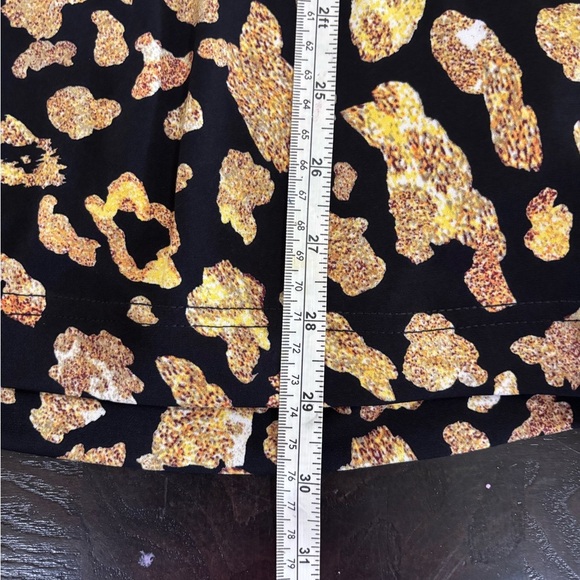 Thalia Sodi Black & Gold Leopard Print Halter Romper Size XS - Picture 13 of 15